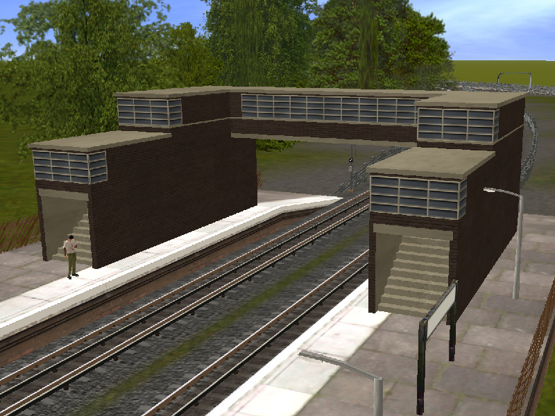 London Underground Art Deco Footbridge in Trainz